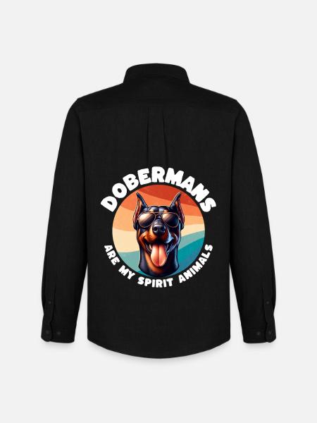 Funny Doberman Sayings - Men's Oxford Shirt by Stanley/Stella - black