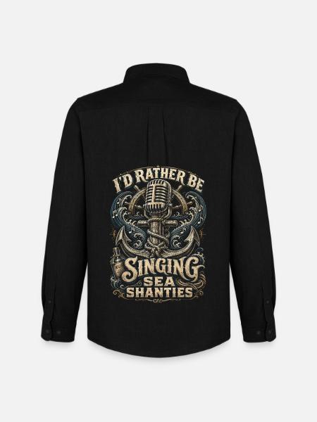 Chansons marines de chœur de bidonvilles - Chemise Oxford homme Stanley/Stella - noir