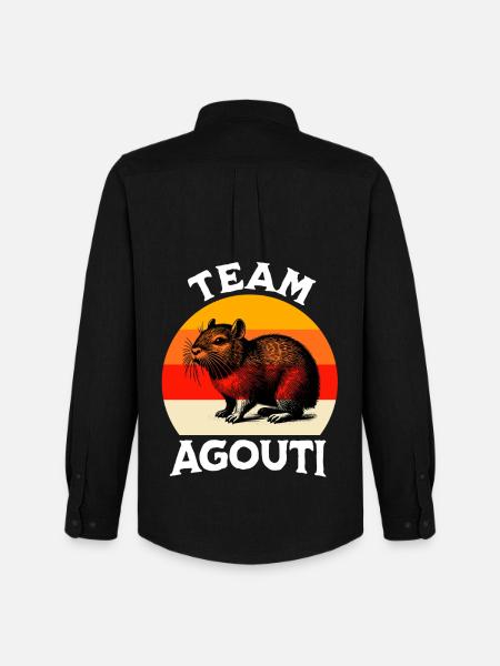 Team Aguti - Männer Oxford Hemd von Stanley/Stella - Schwarz