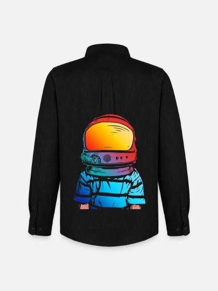 Astronaut Dream Gift for Kids - Men's Oxford Shirt by Stanley/Stella - black