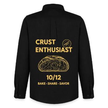 Sourdough Bread Baking Baker Crust Enthusiast - Men's Oxford Shirt by Stanley/Stella - black - Back - AI Model Male 185 dark (185cm)