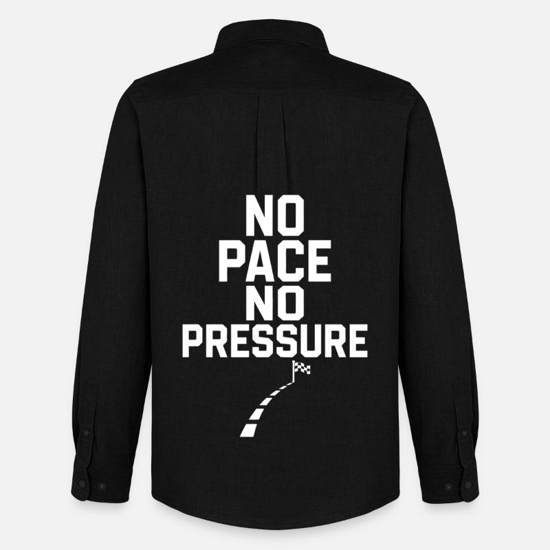 No Pace No Pressure - Männer Oxford Hemd von Stanley/Stella - Schwarz
