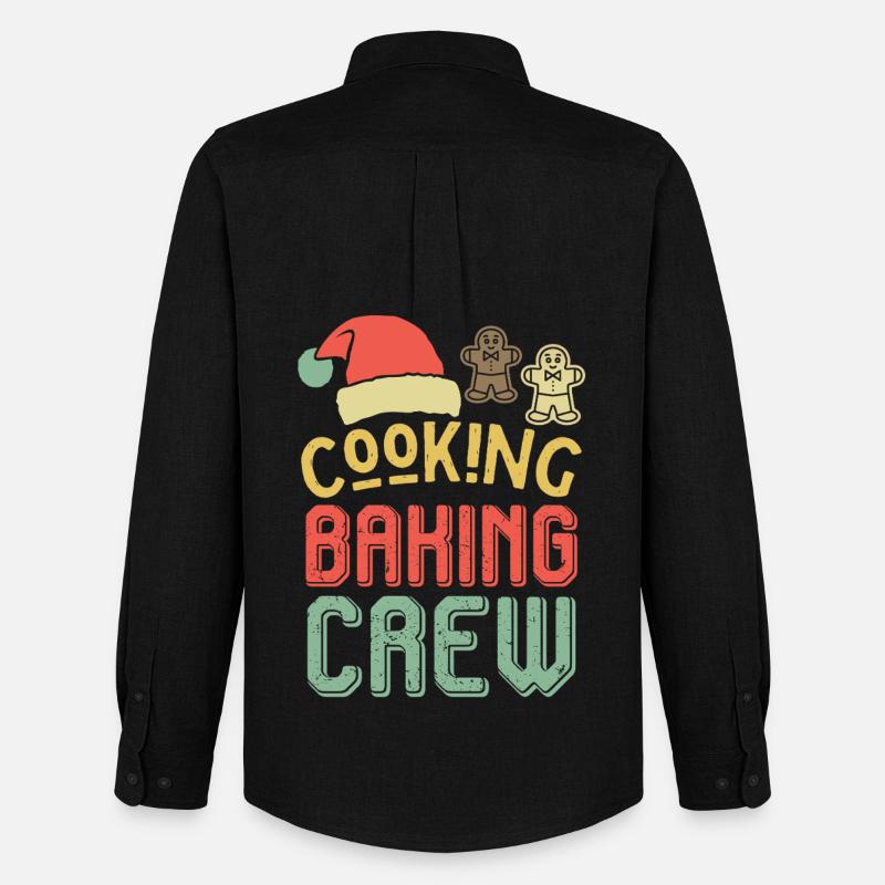 Weihnachts-Backcrew – Cooking Baking Crew - Männer Oxford Hemd von Stanley/Stella - Schwarz