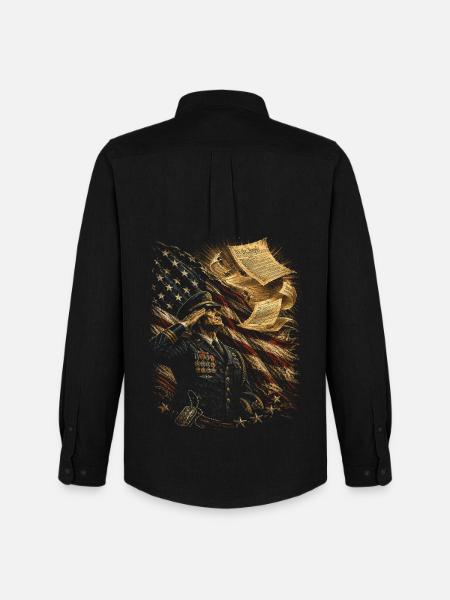 Veterans Day for Democrats - Men's Oxford Shirt by Stanley/Stella - black