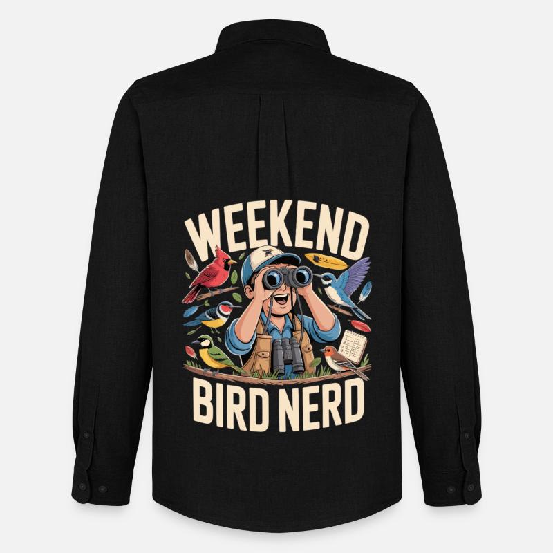 Weekend Bird Nerd Vogelbeobachter - Männer Oxford Hemd von Stanley/Stella - Schwarz
