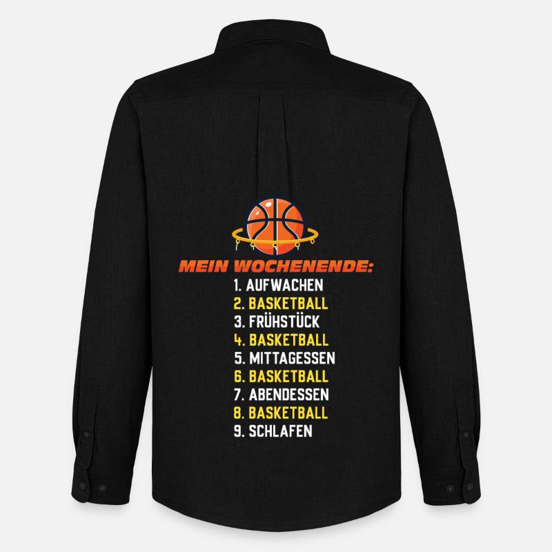 Basketball Weekend – Geschenkidee - Männer Oxford Hemd von Stanley/Stella - Schwarz