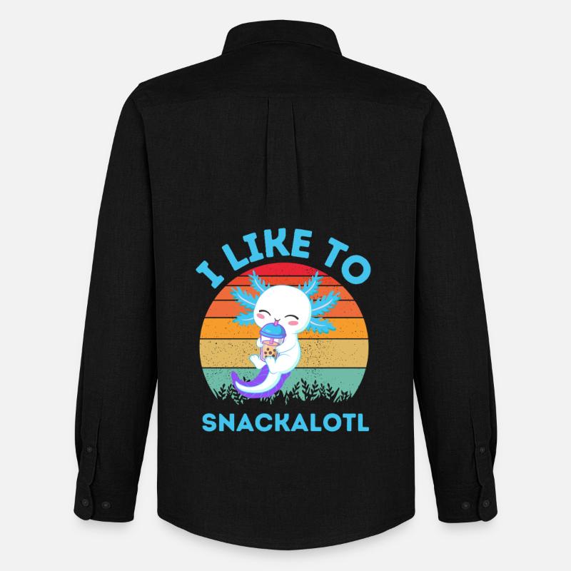 Kawaii Snackheld Bubble Tea - Männer Oxford Hemd von Stanley/Stella - Schwarz