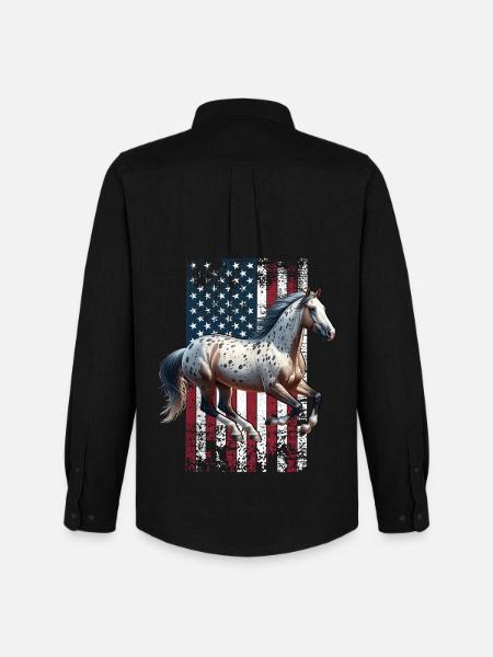 Appaloosa US Appaloosa - Men's Oxford Shirt by Stanley/Stella - black