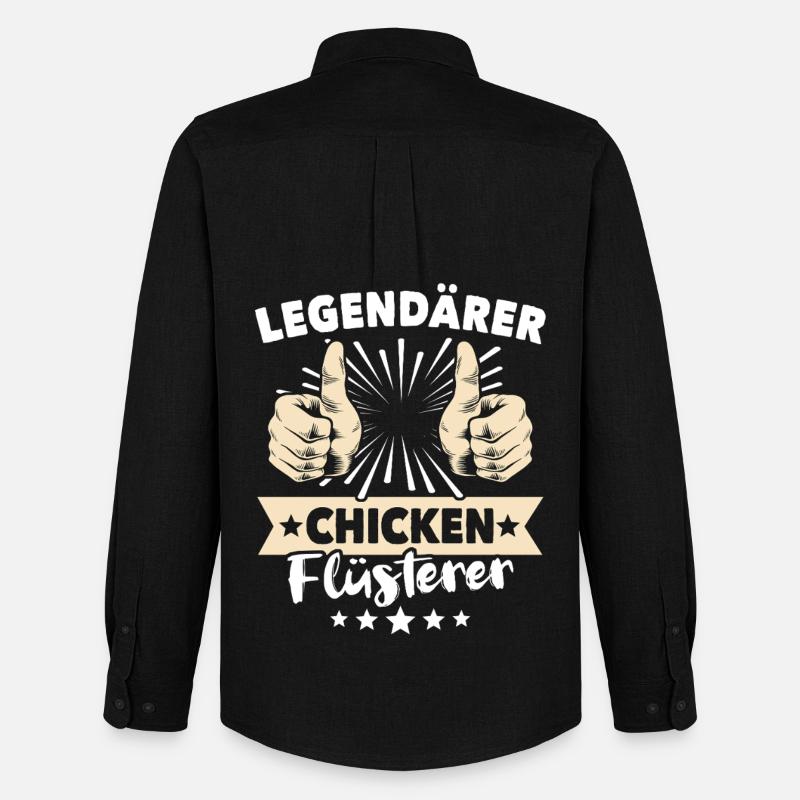 Chicken Sprüche - Männer Oxford Hemd von Stanley/Stella - Schwarz
