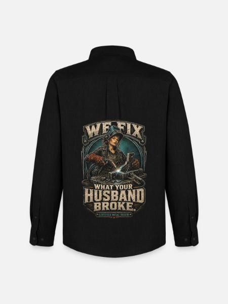 Welder Welding Specialist - Men's Oxford Shirt by Stanley/Stella - black