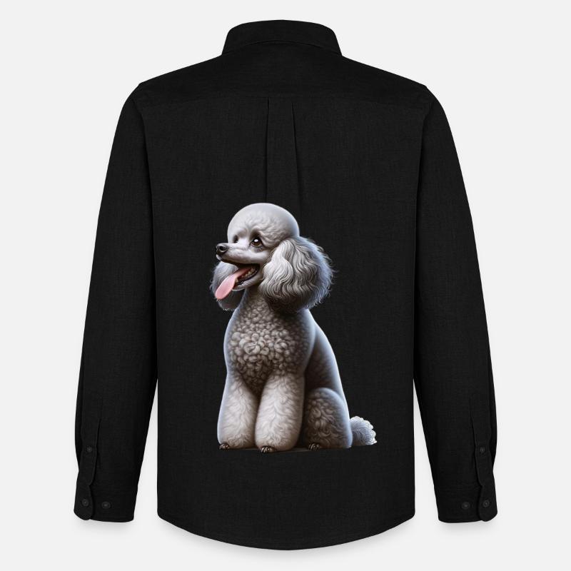 Pudel Poodle - Männer Oxford Hemd von Stanley/Stella - Schwarz