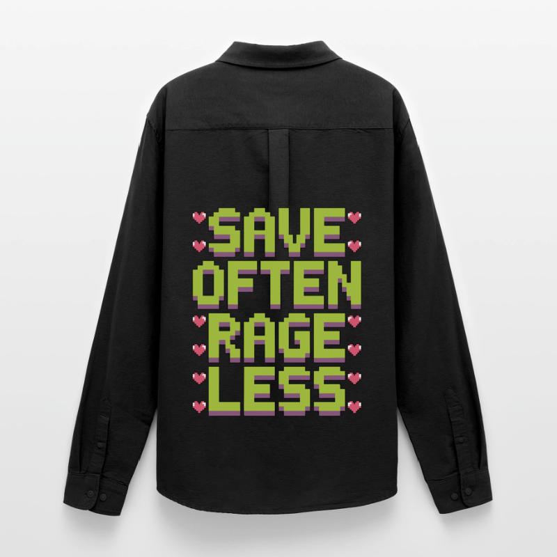 Game Developer Save Often Rage Less Web Developer Men's Oxford Shirt by Stanley/Stella