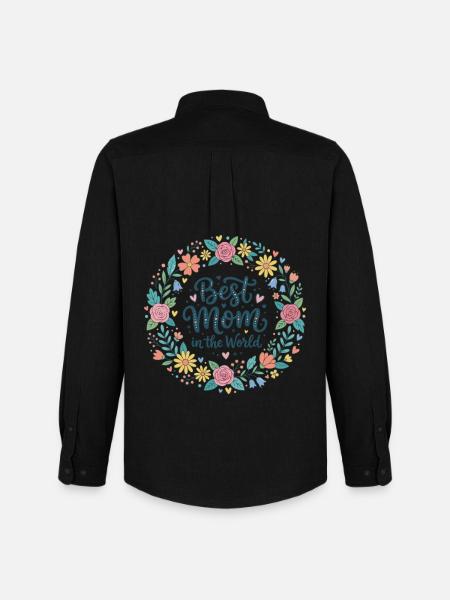Best mom - Men's Oxford Shirt by Stanley/Stella - black