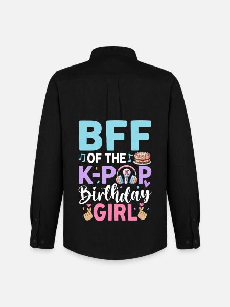 BFF of The K-Pop Birthday Girl - Men's Oxford Shirt by Stanley/Stella - black