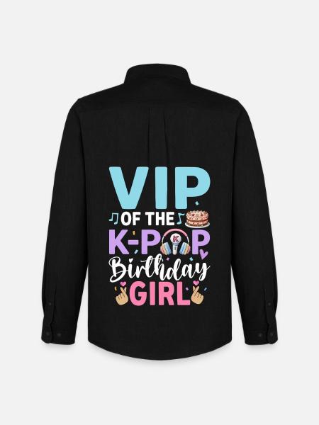VIP de la fille d’anniversaire K-Pop - Chemise Oxford homme Stanley/Stella - noir