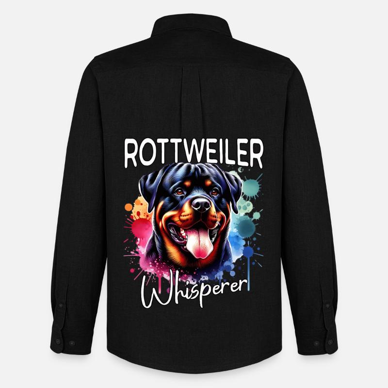 Rottweiler Flüsterer - Männer Oxford Hemd von Stanley/Stella - Schwarz