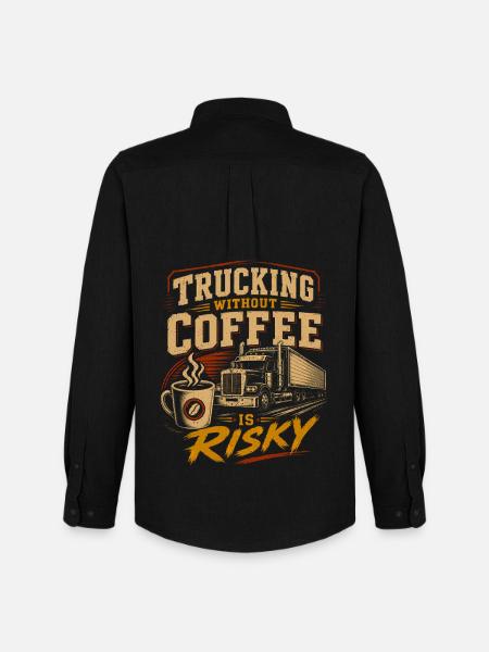 Trucks Drivers Transport Logistics - Men's Oxford Shirt by Stanley/Stella - black