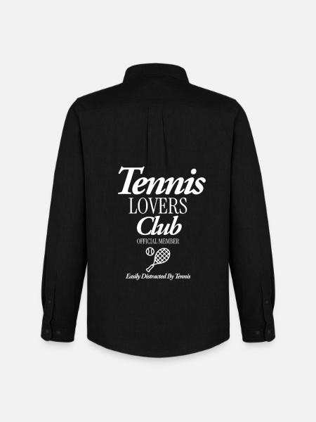 Tennis Lovers Club - Men's Oxford Shirt by Stanley/Stella - black