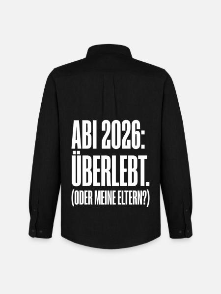 Abi 2026 überlebt Eltern Spruch - Männer Oxford Hemd von Stanley/Stella - Schwarz