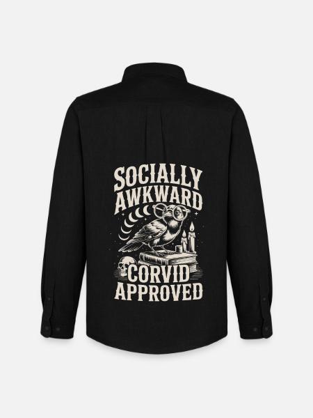 Socially Awkward Owls Design - Men's Oxford Shirt by Stanley/Stella - black