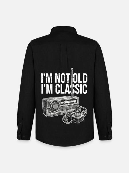 Not Old, Classic Radio - Men's Oxford Shirt by Stanley/Stella - black