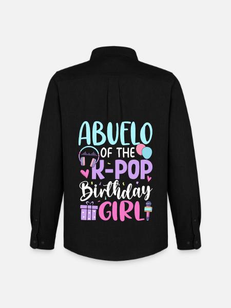 Abuelo de la fille d’anniversaire K-Pop - Chemise Oxford homme Stanley/Stella - noir
