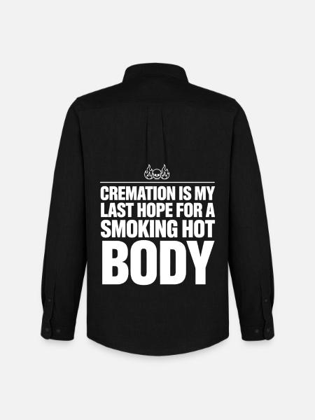 Cremation Is My Last Hope - Men's Oxford Shirt by Stanley/Stella - black
