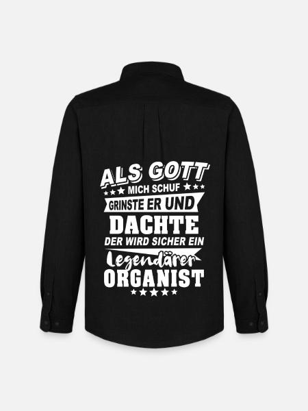 Organist - Männer Oxford Hemd von Stanley/Stella - Schwarz