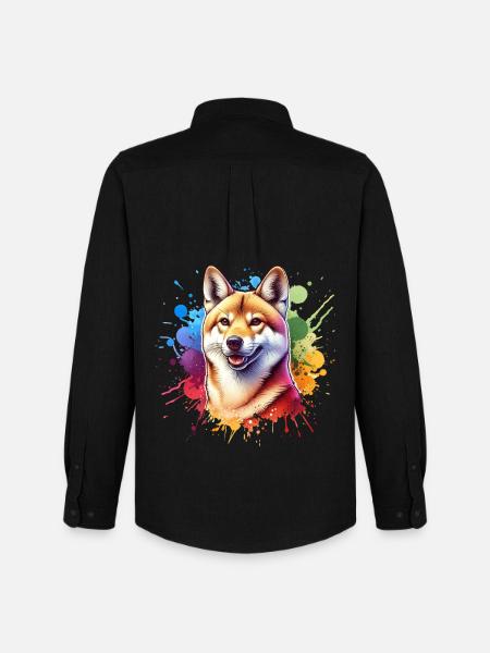 Australian Wild Dog Dingo - Men's Oxford Shirt by Stanley/Stella - black