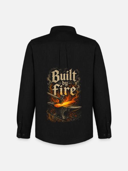 Blacksmith Blacksmith Farrier Built By Fire - Men's Oxford Shirt by Stanley/Stella - black
