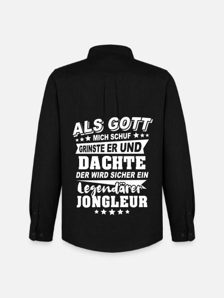Jongleur - Männer Oxford Hemd von Stanley/Stella - Schwarz