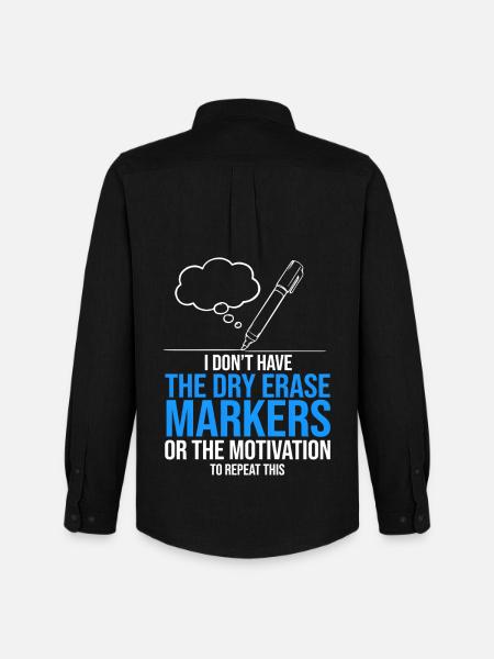 Dry Erase Marker Motivation - Men's Oxford Shirt by Stanley/Stella - black