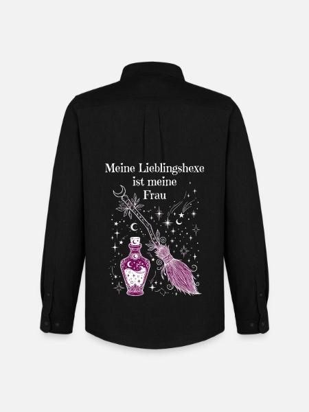 Lieblingshexe Zaubertrank Hexenbesen - Männer Oxford Hemd von Stanley/Stella - Schwarz