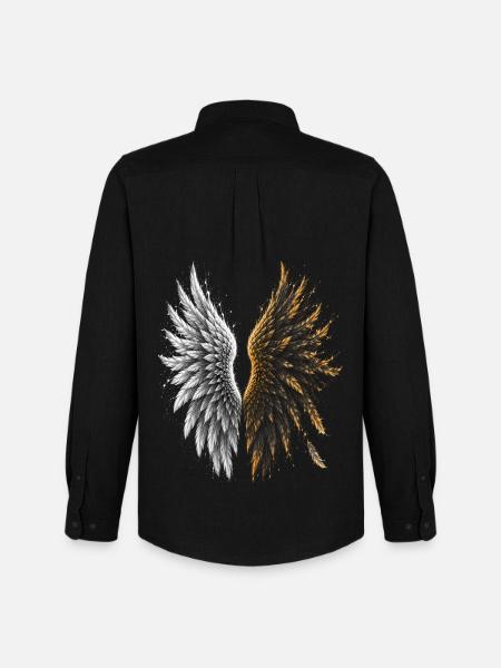 B-Angel Wings - Men's Oxford Shirt by Stanley/Stella - black