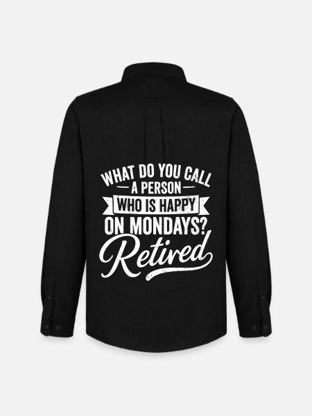 Retirement Plan Guitar - Men's Oxford Shirt by Stanley/Stella - black