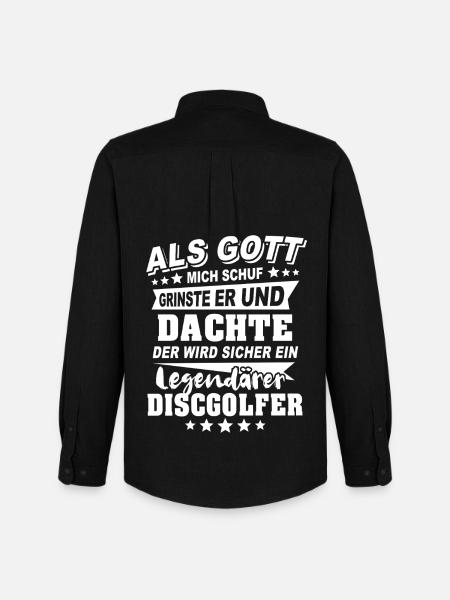 Discgolfer - Männer Oxford Hemd von Stanley/Stella - Schwarz