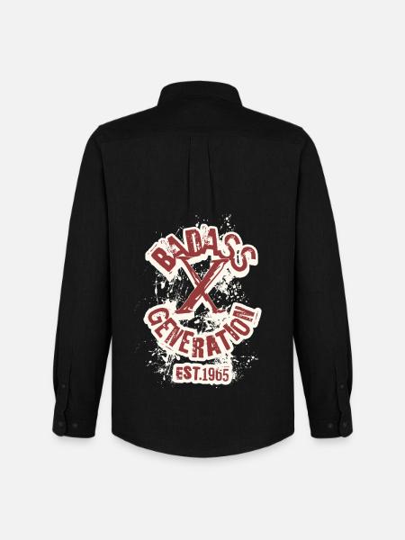 Badass Generation X 1965 - Men's Oxford Shirt by Stanley/Stella - black