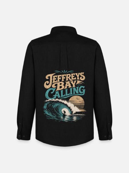 Jeffreys Bay Surfing - Men's Oxford Shirt by Stanley/Stella - black