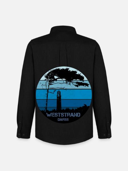 Ostsee, Darss, Weststrand - Männer Oxford Hemd von Stanley/Stella - Schwarz