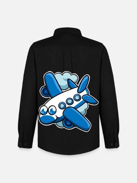 airplane - Men's Oxford Shirt by Stanley/Stella - black