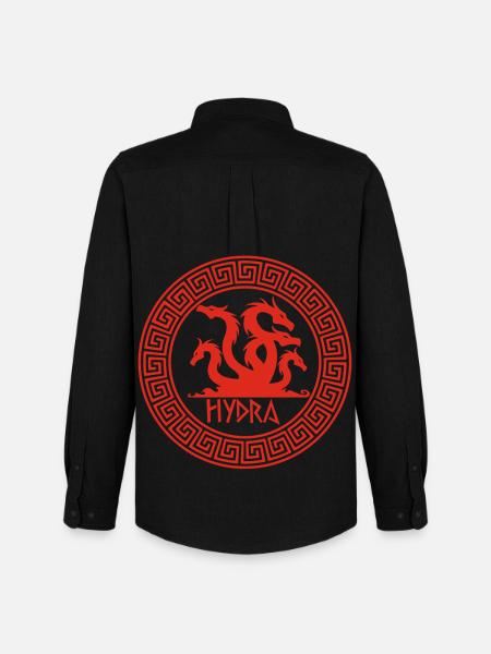 Red Hydra Symbol - Men's Oxford Shirt by Stanley/Stella - black