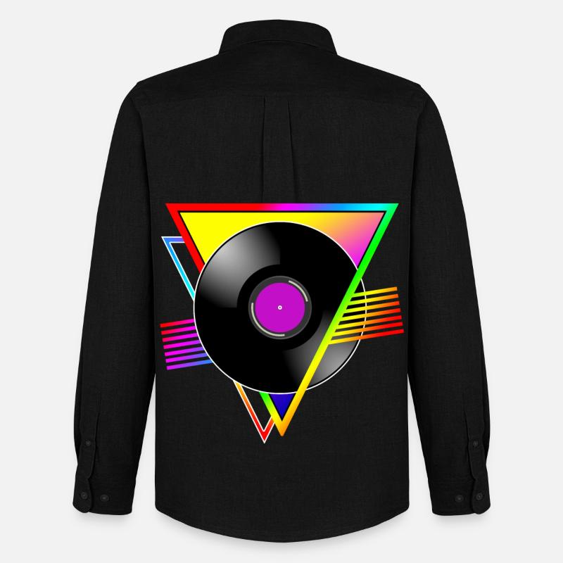 RETRO-VINYL - Männer Oxford Hemd von Stanley/Stella - Schwarz