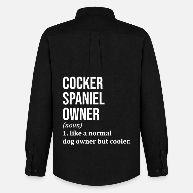 Cocker Spaniel - Männer Oxford Hemd von Stanley/Stella - Schwarz