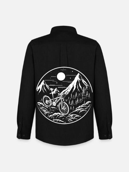 Mountain biking - Men's Oxford Shirt by Stanley/Stella - black