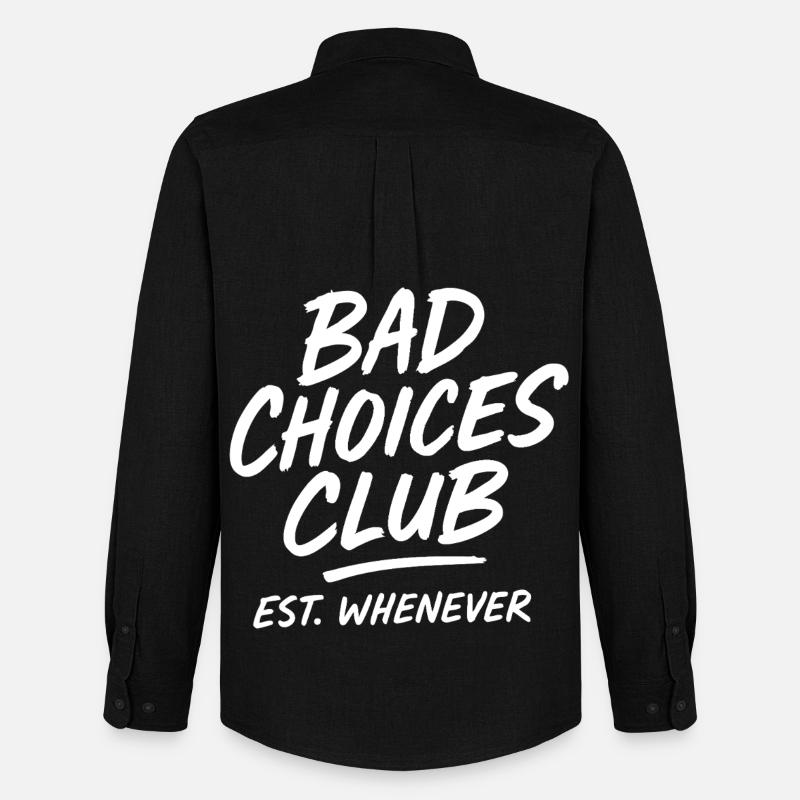 Bad Choices Club Est Whenever - Männer Oxford Hemd von Stanley/Stella - Schwarz