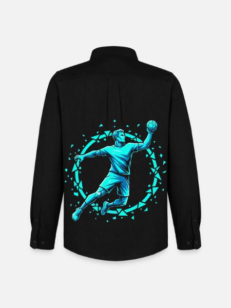Handball Passion Heat Training Gift - Men's Oxford Shirt by Stanley/Stella - black