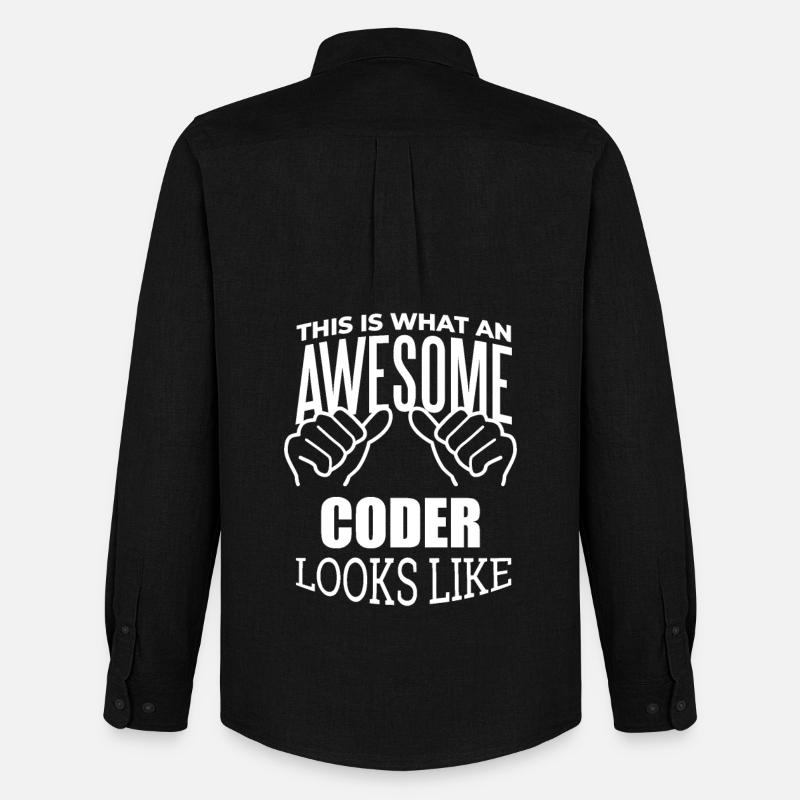 Coder - Men's Oxford Shirt by Stanley/Stella - black