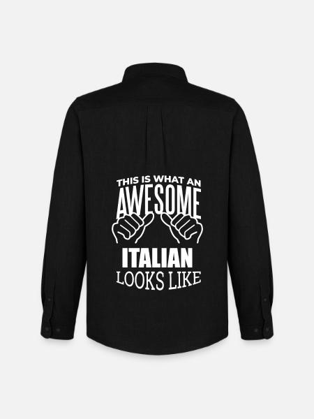 Italy Italy Italy - Men's Oxford Shirt by Stanley/Stella - black