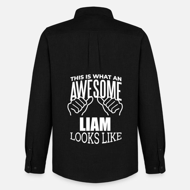 Liam - Männer Oxford Hemd von Stanley/Stella - Schwarz