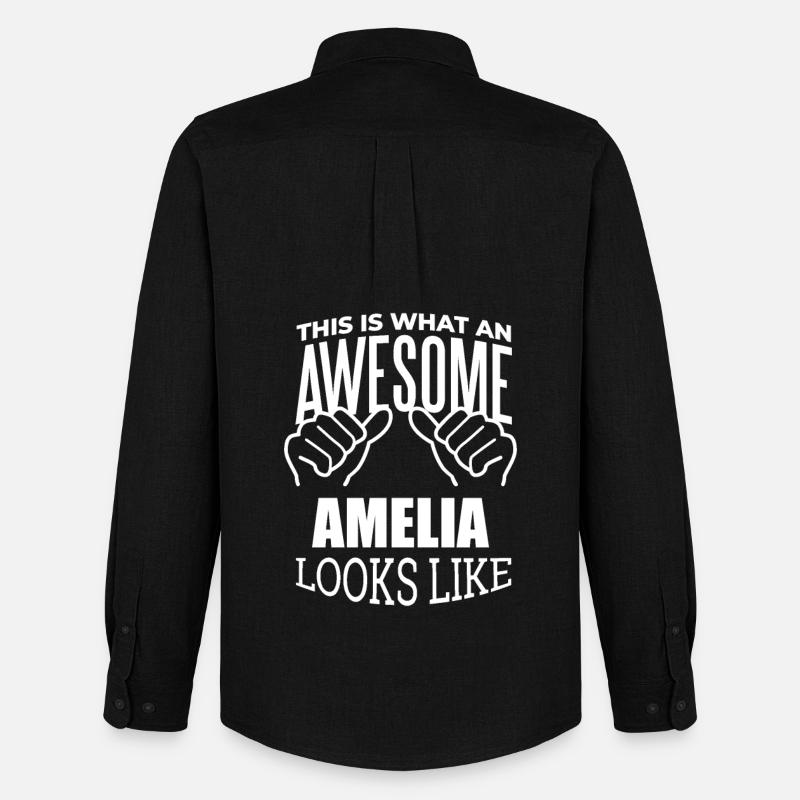Amelia - Männer Oxford Hemd von Stanley/Stella - Schwarz